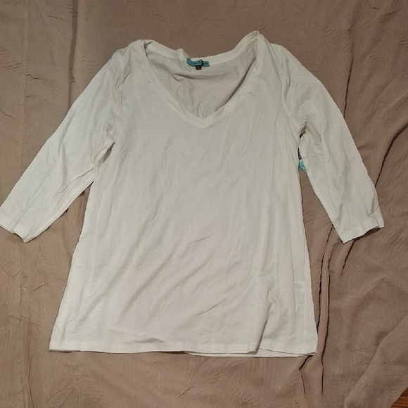 Cream Relaxed Long Sleeve Tee - Picture 1 of 4